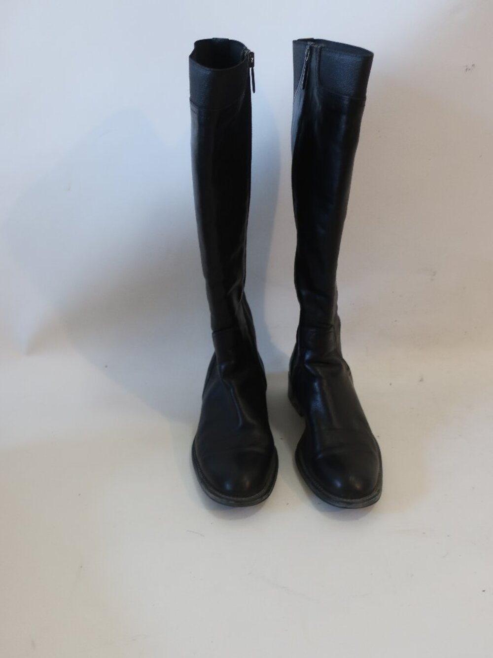 Womens Aquatalia Black Leather Knee Boots 8.5